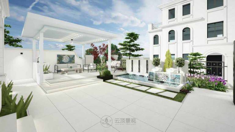 花园设计丨金华万隆府轻奢花园
